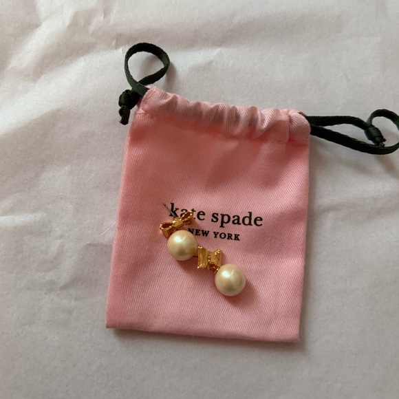 kate spade bow pearl earrings - Picture 4 of 6